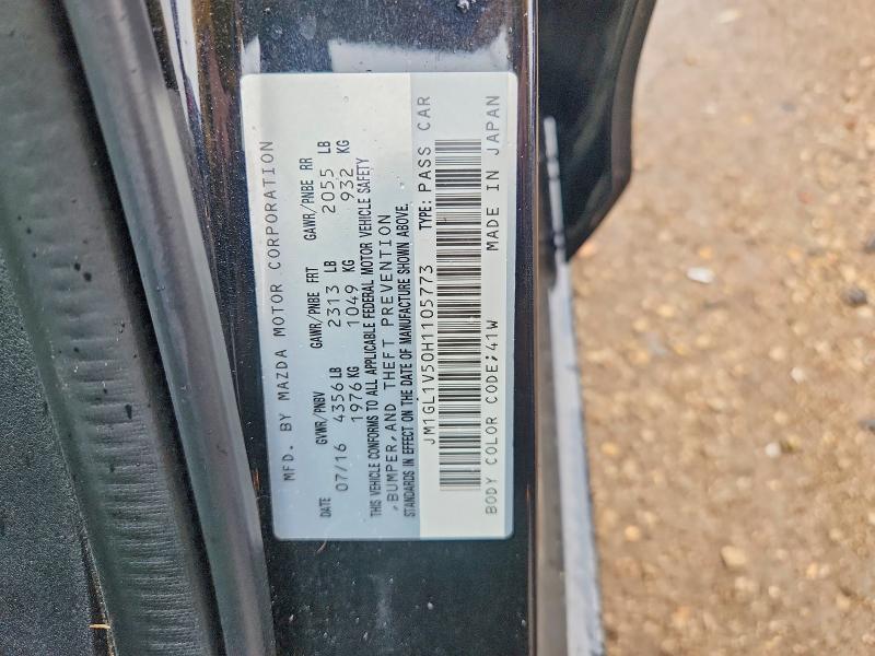 Aukcja sprzedaży 2017 Mazda 6, vin: JM1GL1V50H1105773, numer aukcji: 57764546
