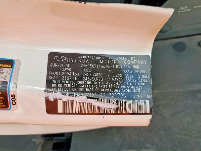 Продажа на аукционе авто 2025 Hyundai Palisade, vin: KM8R4DGE9SU820783, номер лота: 58098456