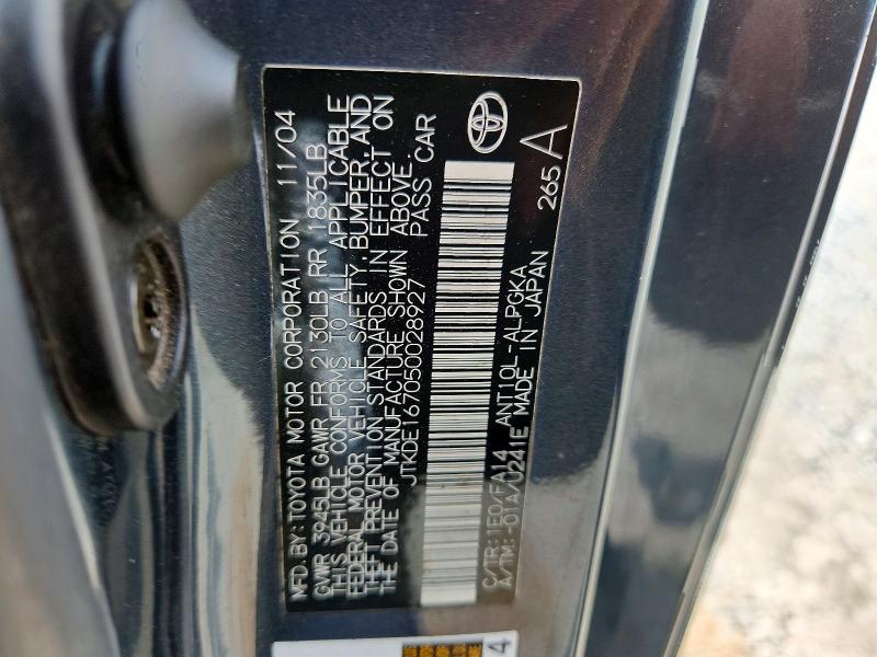 Продаж на аукціоні авто 2005 Toyota Scion, vin: JTKDE167050028927, номер лоту: 59182236