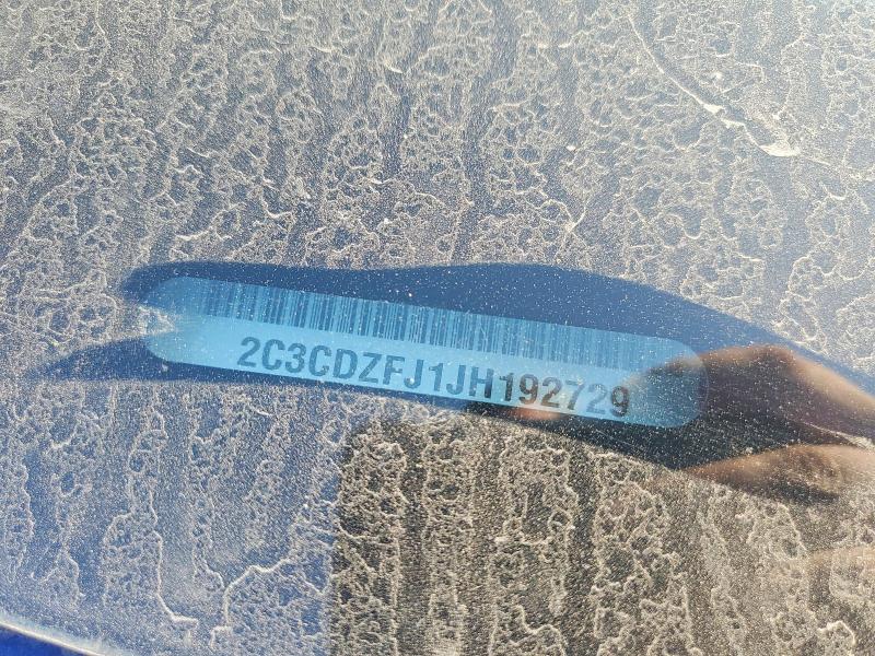 59104486 :رقم المزاد ، 2C3CDZFJ1JH192729 vin ، 2018 Dodge Challenger مزاد بيع