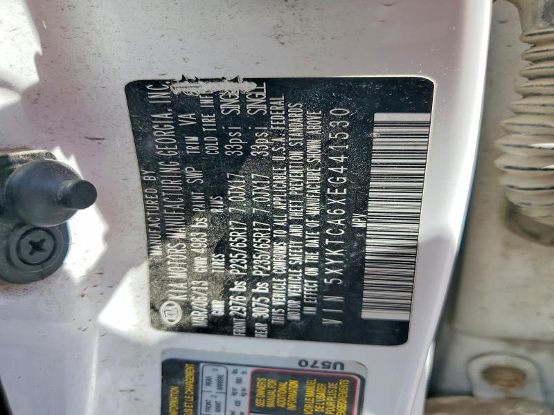 58202056 :رقم المزاد ، 5XYKTCA6XEG441530 vin ، 2014 Kia Sorento مزاد بيع