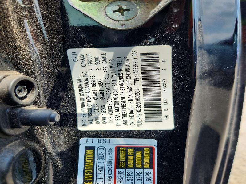 Aukcja sprzedaży 2014 Honda Civic, vin: 2HGFG3B56EH506565, numer aukcji: 57338386