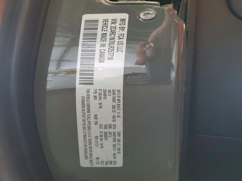 2020 Chrysler Pacifica მანქანა იყიდება აუქციონზე, vin: 2C4RC1N78LR257718, აუქციონის ნომერი: 57415896