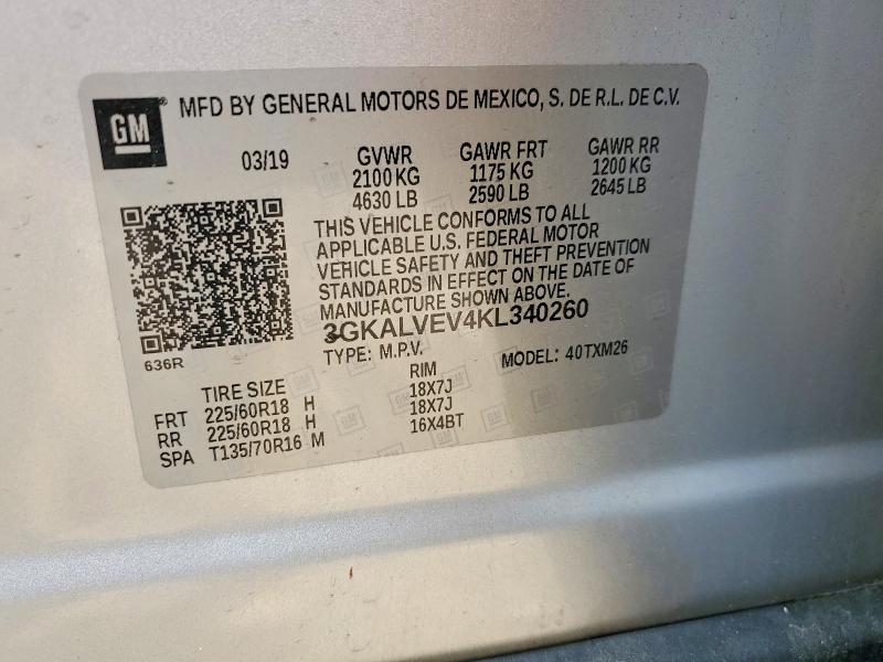 Продажа на аукционе авто 2019 Gmc Terrain, vin: 3GKALVEV4KL340260, номер лота: 57972136