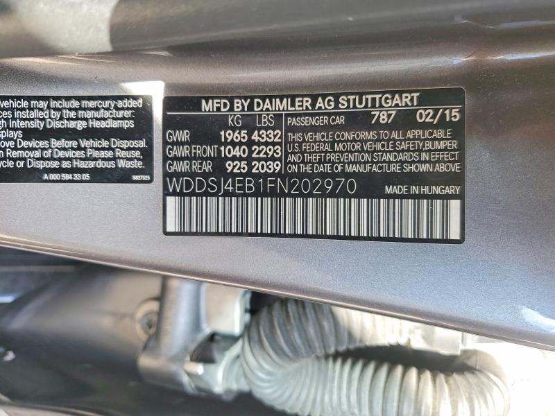 Продаж на аукціоні авто 2015 Mercedes-benz Cla, vin: WDDSJ4EB1FN202970, номер лоту: 56774436