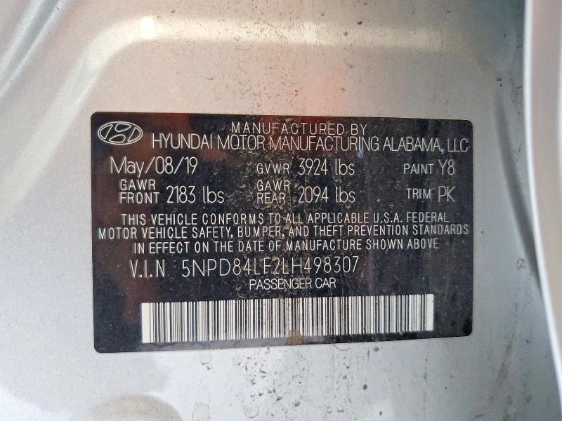 Продажа на аукционе авто 2020 Hyundai Elantra, vin: 5NPD84LF2LH498307, номер лота: 57564516