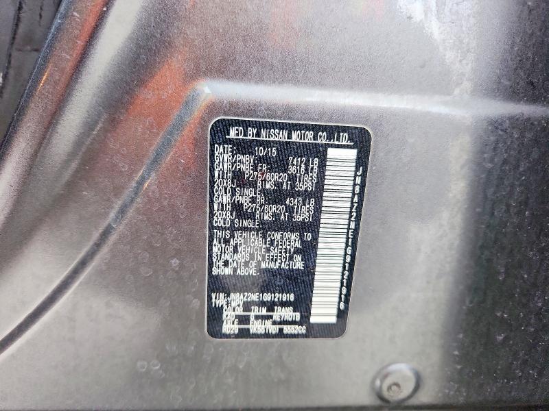 2016 Infiniti Fx მანქანა იყიდება აუქციონზე, vin: JN8AZ2NE1G9121916, აუქციონის ნომერი: 57929336