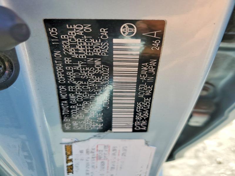 56417526 :رقم المزاد ، JTDBE32K863060027 vin ، 2006 Toyota Camry مزاد بيع
