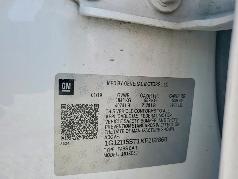 Продаж на аукціоні авто 2019 Chevrolet Malibu, vin: 1G1ZD5ST1KF162860, номер лоту: 57723766