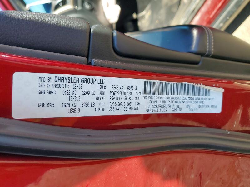 55835726 :رقم المزاد ، 1C4RJFBG8EC376047 vin ، 2014 Jeep Grand Cherokee مزاد بيع