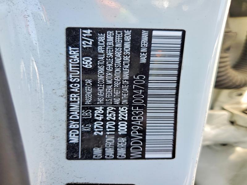 Aukcja sprzedaży 2015 Mercedes-benz B, vin: WDDVP9AB3FJ004705, numer aukcji: 55975946