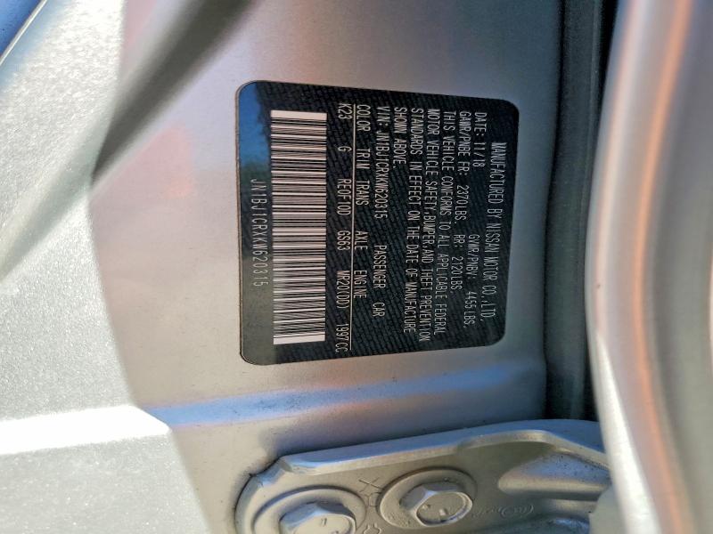 55527136 :رقم المزاد ، JN1BJ1CRXKW620315 vin ، 2019 Nissan Rogue Sport مزاد بيع