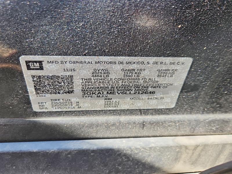 Продажа на аукционе авто 2020 Gmc Terrain, vin: 3GKALMEV6LL212646, номер лота: 54902966