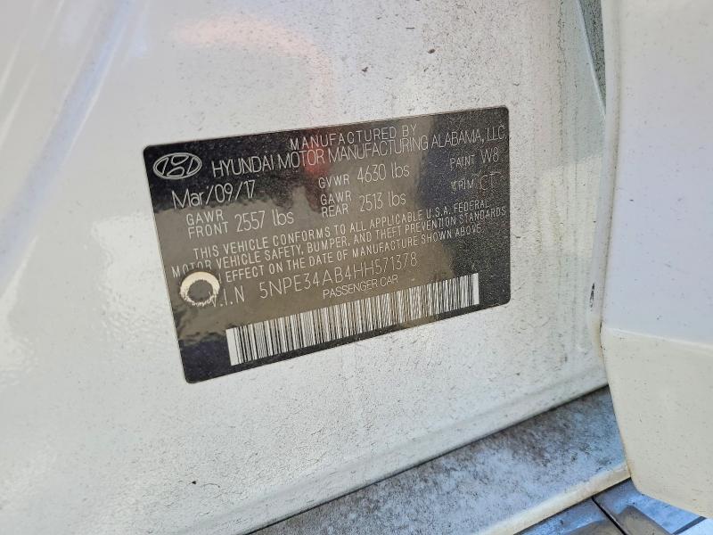 Продаж на аукціоні авто 2017 Hyundai Sonata, vin: 5NPE34AB4HH571378, номер лоту: 57731506