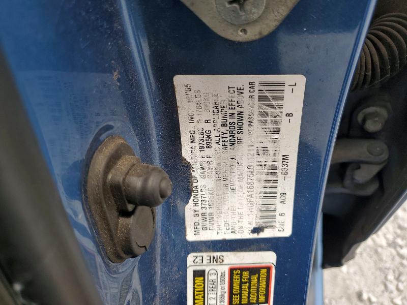 Продаж на аукціоні авто 2006 Honda Civic, vin: 1HGFA16876L011211, номер лоту: 56658576