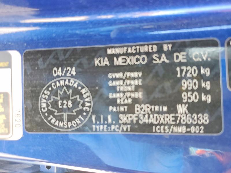 Продаж на аукціоні авто 2024 Kia Forte, vin: 3KPF34ADXRE786338, номер лоту: 55764376