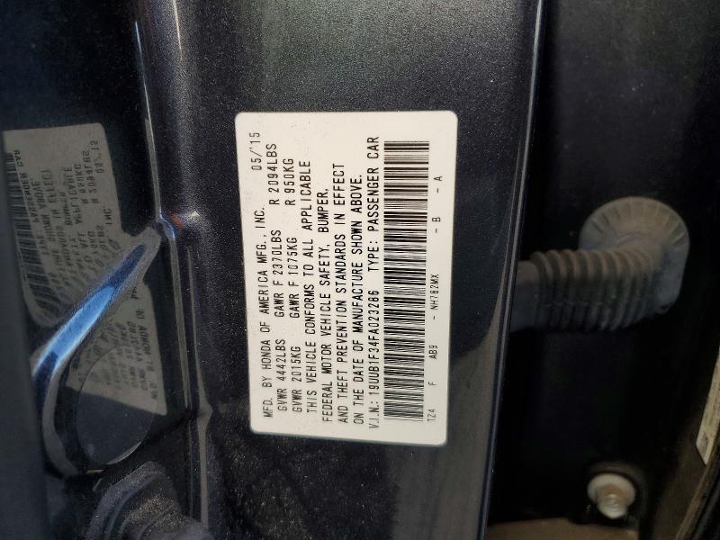 Aukcja sprzedaży 2015 Acura Tlx, vin: 19UUB1F34FA023286, numer aukcji: 58989586