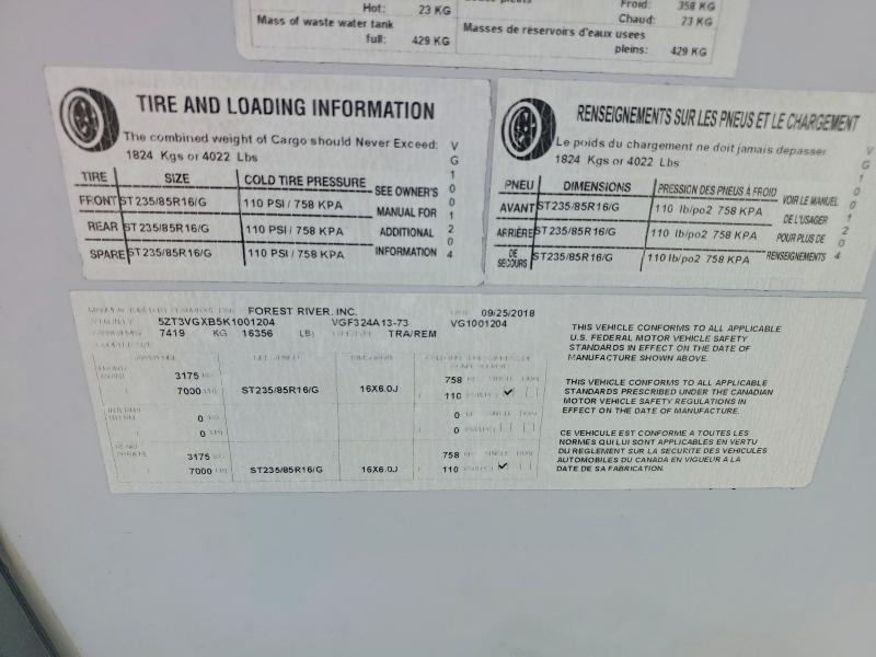 Продажа на аукционе авто 2019 Forester Recreational Vehicle (rv), vin: 5ZT3VGXB5K1001204, номер лота: 56756636