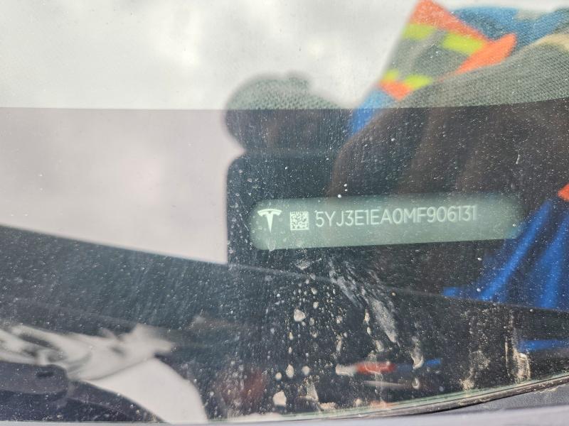 58395906 :رقم المزاد ، 5YJ3E1EA0MF906131 vin ، 2021 Tesla Model 3 مزاد بيع