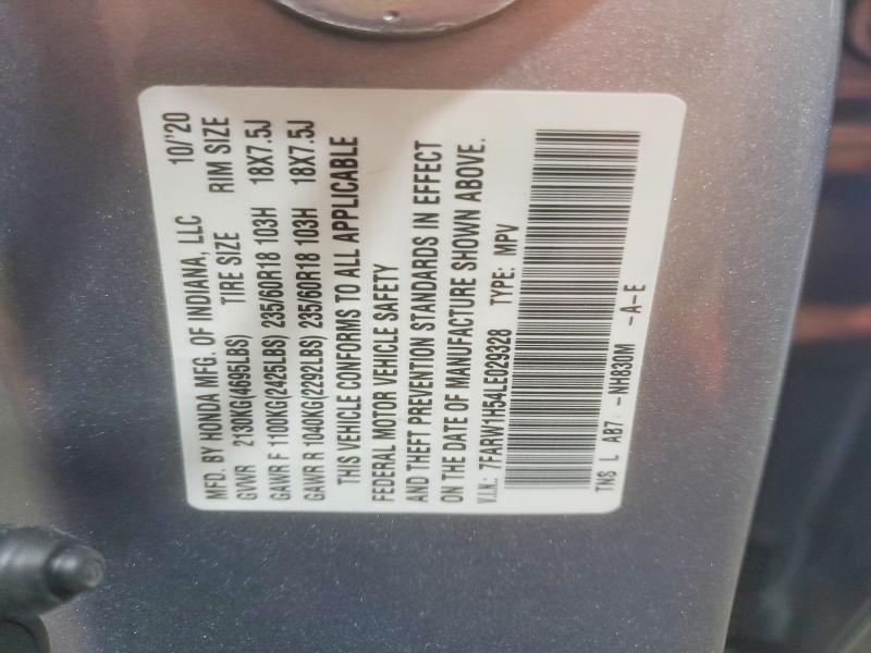 Продажа на аукционе авто 2020 Honda Cr-v, vin: 7FARW1H54LE029328, номер лота: 55416626