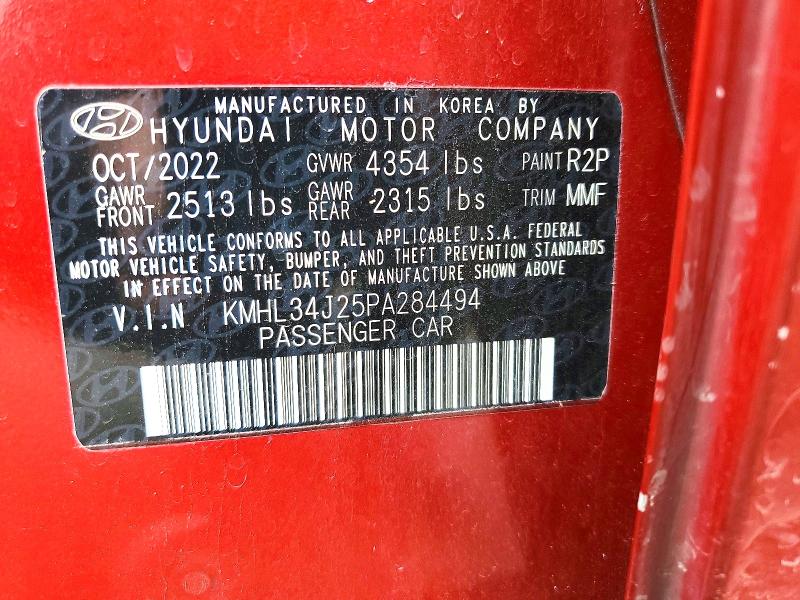 Продаж на аукціоні авто 2023 Hyundai Sonata, vin: KMHL34J25PA284494, номер лоту: 58320586