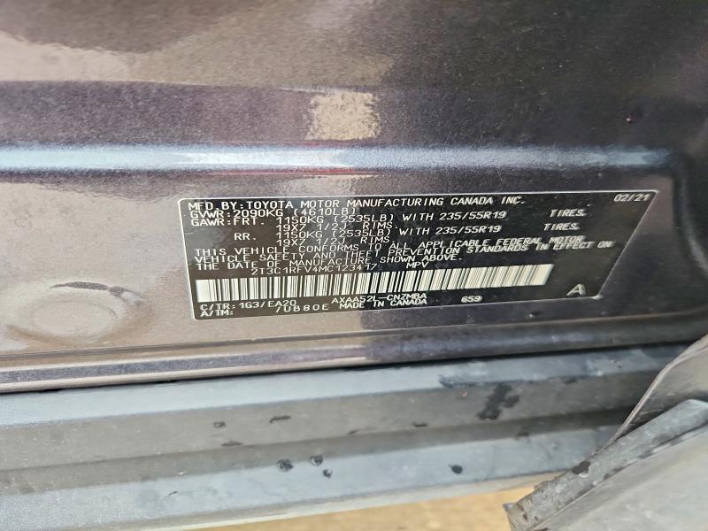 2021 Toyota Rav4 მანქანა იყიდება აუქციონზე, vin: 2T3C1RFV4MC123417, აუქციონის ნომერი: 58104276