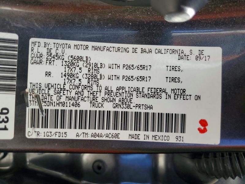 2017 Toyota Tacoma მანქანა იყიდება აუქციონზე, vin: 3TMBZ5DN1HM011406, აუქციონის ნომერი: 56847766