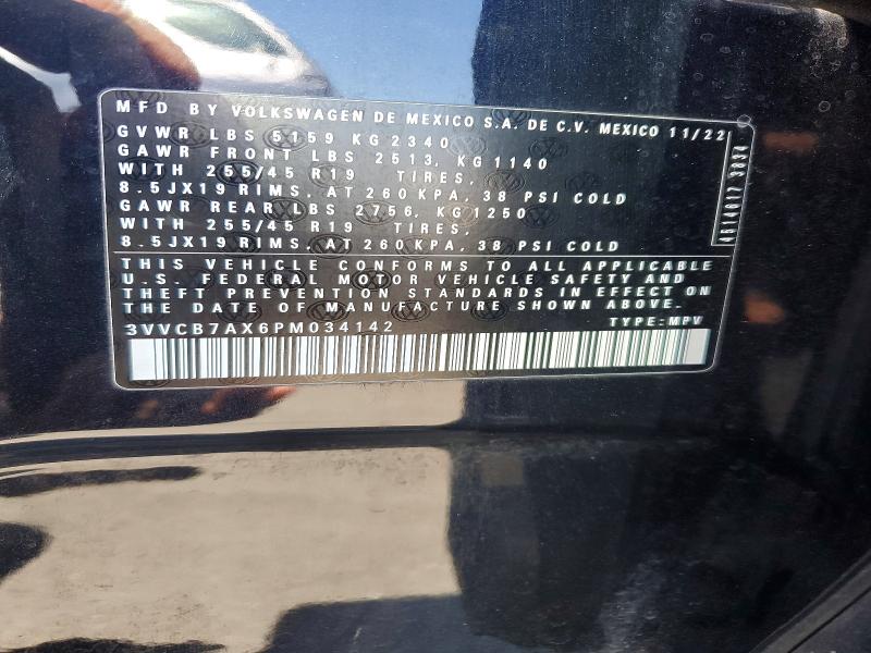Продаж на аукціоні авто 2023 Volkswagen Tiguan, vin: 3VVCB7AX6PM034142, номер лоту: 58229476