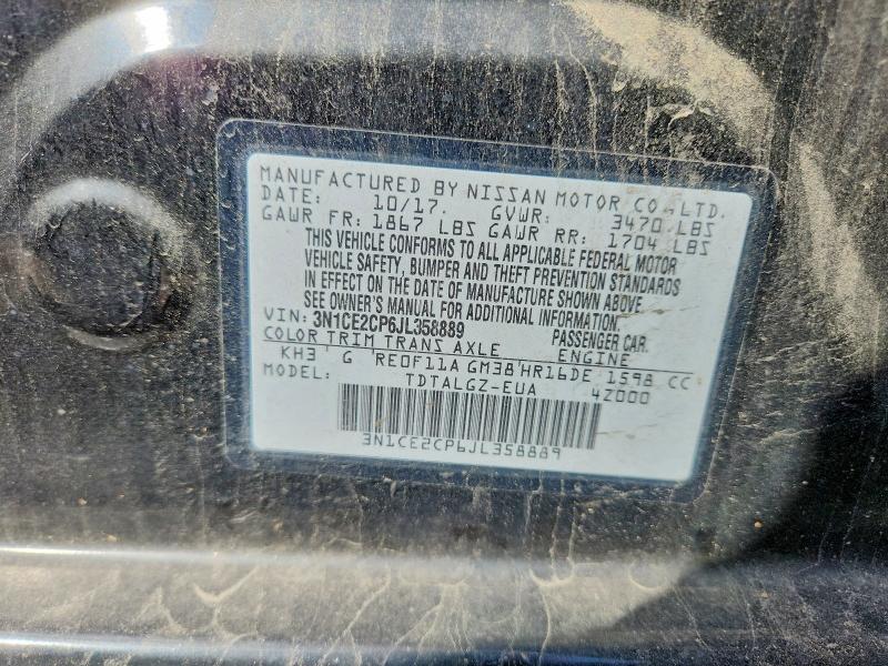 Aukcja sprzedaży 2018 Nissan Versa Note, vin: 3N1CE2CP6JL358889, numer aukcji: 55344616