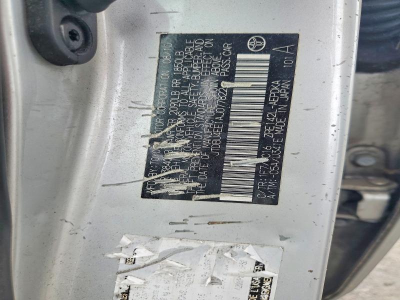 55727256 :رقم المزاد ، JTDBU4EE1AJ077822 vin ، 2010 Toyota Corolla مزاد بيع