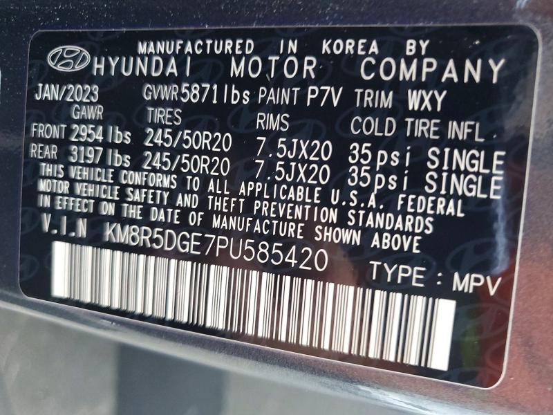 Aukcja sprzedaży 2023 Hyundai Palisade, vin: KM8R5DGE7PU585420, numer aukcji: 56263266