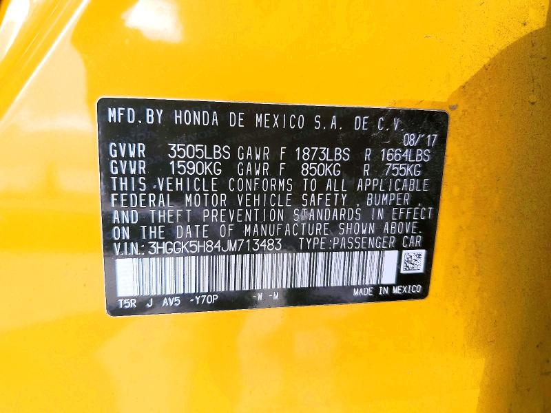 Продажа на аукционе авто 2018 Honda Fit, vin: 3HGGK5H84JM713483, номер лота: 57229476