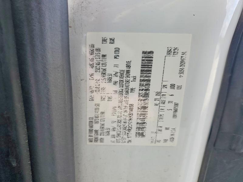 Auction sale of the 2019 Ford Transit, vin: 1FTYR2CG0KKB14858, lot number: 56873606