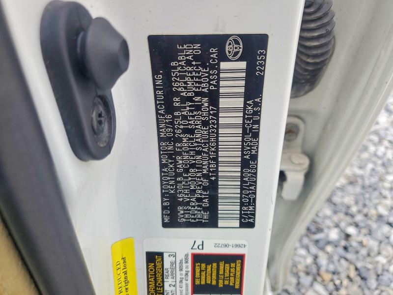 Продаж на аукціоні авто 2017 Toyota Camry, vin: 4T1BF1FK6HU323717, номер лоту: 55960286