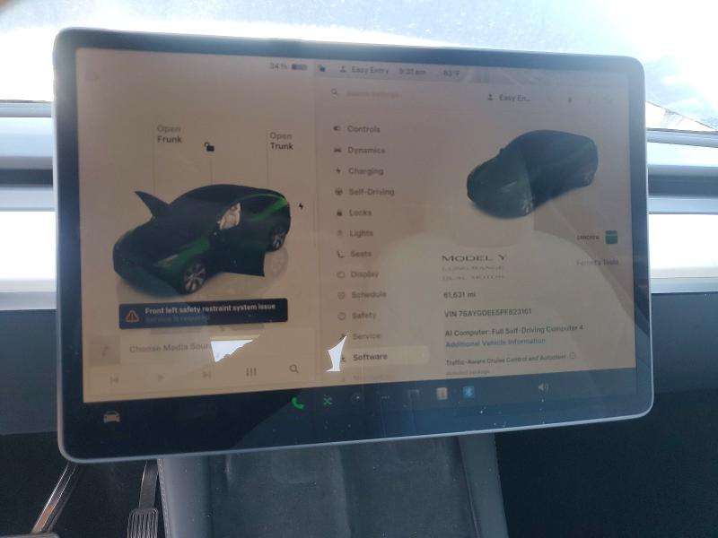 Продажа на аукционе авто 2023 Tesla Model Y, vin: 7SAYGDEE5PF823161, номер лота: 59132846