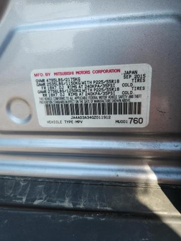 56647156 :رقم المزاد ، JA4AD3A34GZ011912 vin ، 2016 Mitsubishi Outlander مزاد بيع