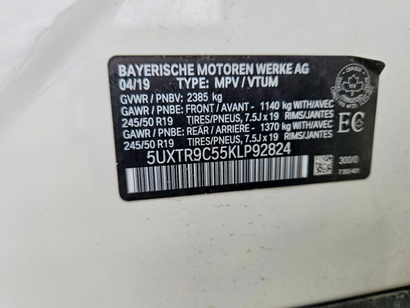 Продаж на аукціоні авто 2019 Bmw X3, vin: 5UXTR9C55KLP92824, номер лоту: 57723676