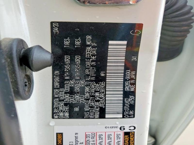 Aukcja sprzedaży 2020 Toyota 4runner, vin: JTEBU5JR9L5819065, numer aukcji: 57591896