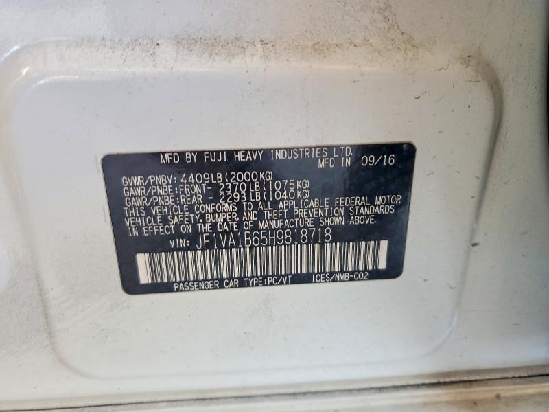 Aukcja sprzedaży 2017 Subaru Wrx, vin: JF1VA1B65H9818718, numer aukcji: 55740916