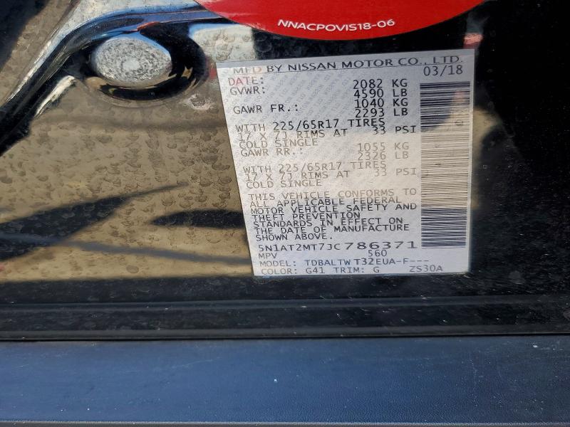 Продаж на аукціоні авто 2018 Nissan Rogue, vin: 5N1AT2MT7JC786371, номер лоту: 56055096