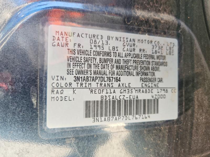 Aukcja sprzedaży 2013 Nissan Sentra, vin: 3N1AB7AP7DL767164, numer aukcji: 57685146