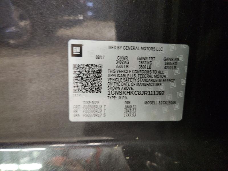 Aukcja sprzedaży 2018 Chevrolet Suburban, vin: 1GNSKHKC8JR111392, numer aukcji: 56834366