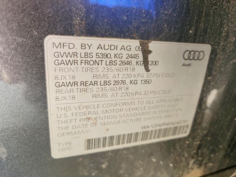 Aukcja sprzedaży 2015 Audi Q5, vin: WA1CFAFPXFA046731, numer aukcji: 57871206