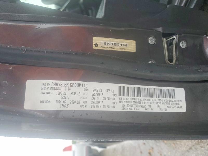 Продажа на аукционе авто 2014 Jeep Compass, vin: 1C4NJCBB0ED740201, номер лота: 56592856
