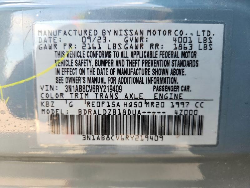 58360746 :رقم المزاد ، 3N1AB8CV6RY219409 vin ، 2024 Nissan Sentra مزاد بيع