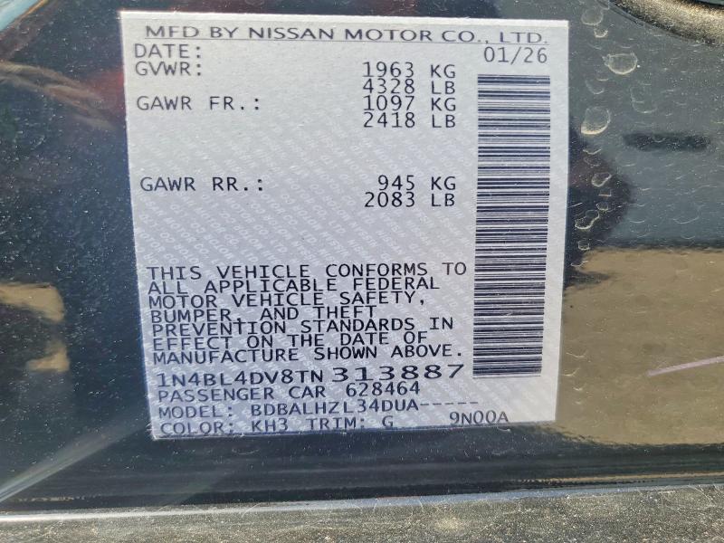 Aukcja sprzedaży 2026 Nissan Altima, vin: 1N4BL4DV8TN313887, numer aukcji: 56165036