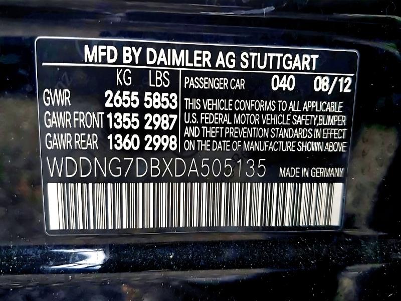 Продаж на аукціоні авто 2013 Mercedes-benz S, vin: WDDNG7DBXDA505135, номер лоту: 57428896