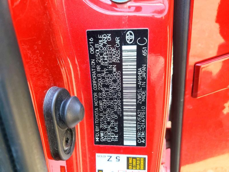 Продаж на аукціоні авто 2017 Toyota Prius, vin: JTDKARFU6H3528205, номер лоту: 57619176