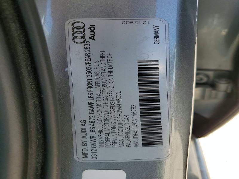 58468646 :رقم المزاد ، WAUDFAFC2CN146783 vin ، 2012 Audi A6 مزاد بيع