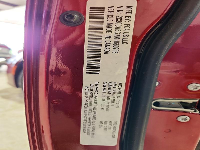 Aukcja sprzedaży 2021 Chrysler 300, vin: 2C3CCABG7MH660708, numer aukcji: 58443686